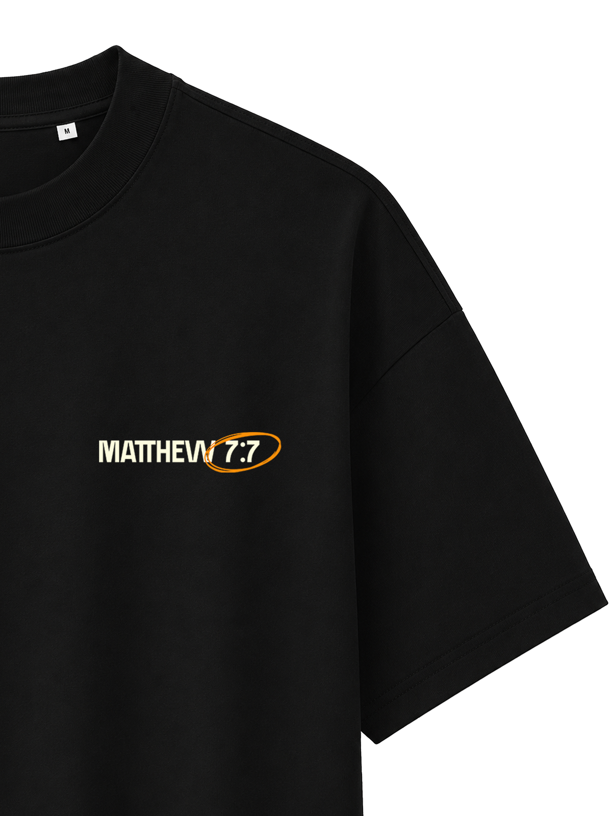 OVERSIZED T-SHIRT ASK SEEK KNOCK - blaster-black-front-close-3.png - 7