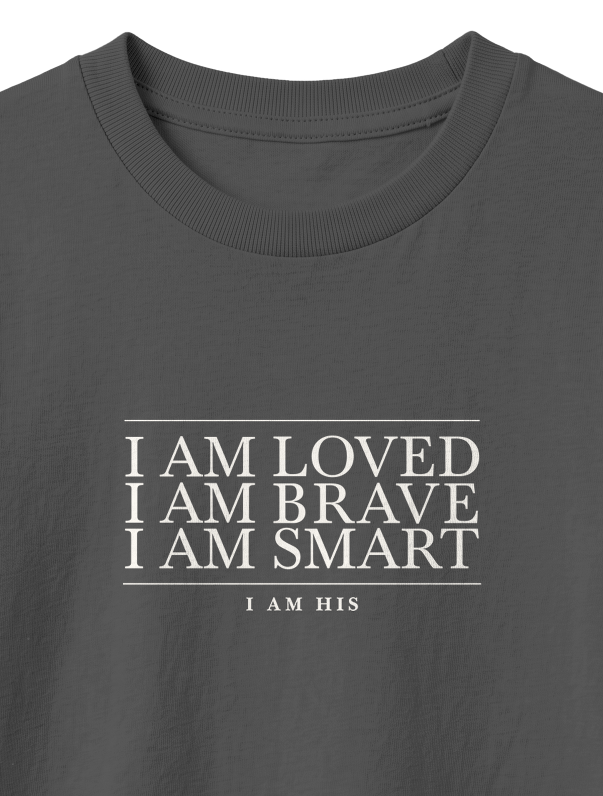 KIDS REGULAR FIT T-SHIRT I AM - anthracite-front-close-1.png - 8