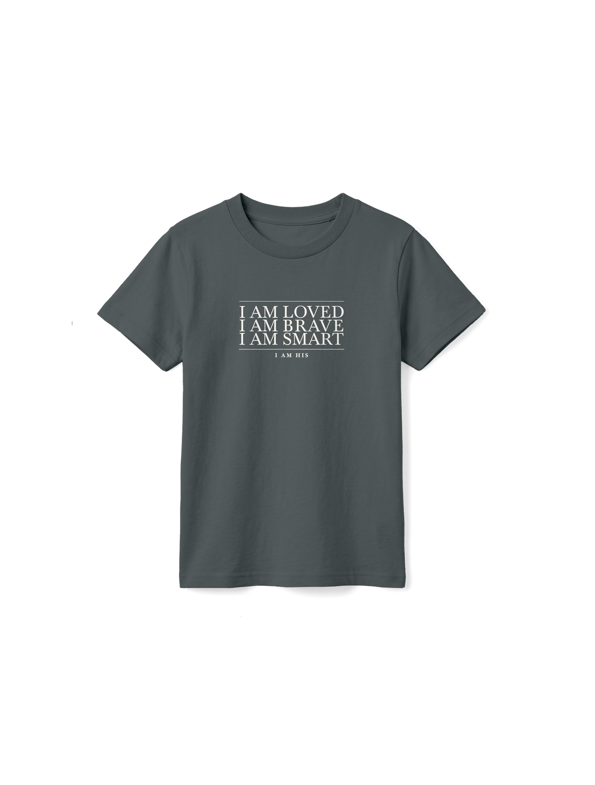 KIDS REGULAR FIT T-SHIRT I AM - anthracite-front.png - 7