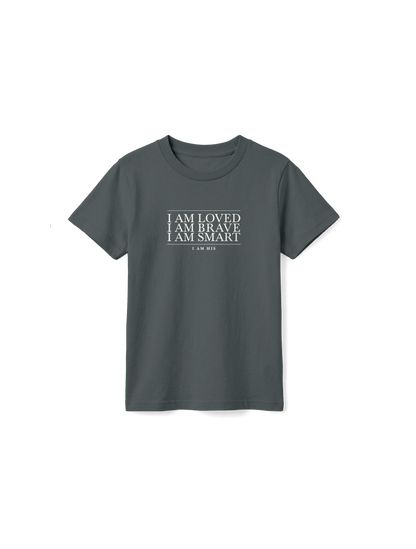 KIDS REGULAR FIT T-SHIRT I AM - anthracite-front.png - 7