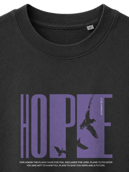 VINTAGE RELAXED FIT T-SHIRT HOPE - black-rock-front-close-1.png - 2