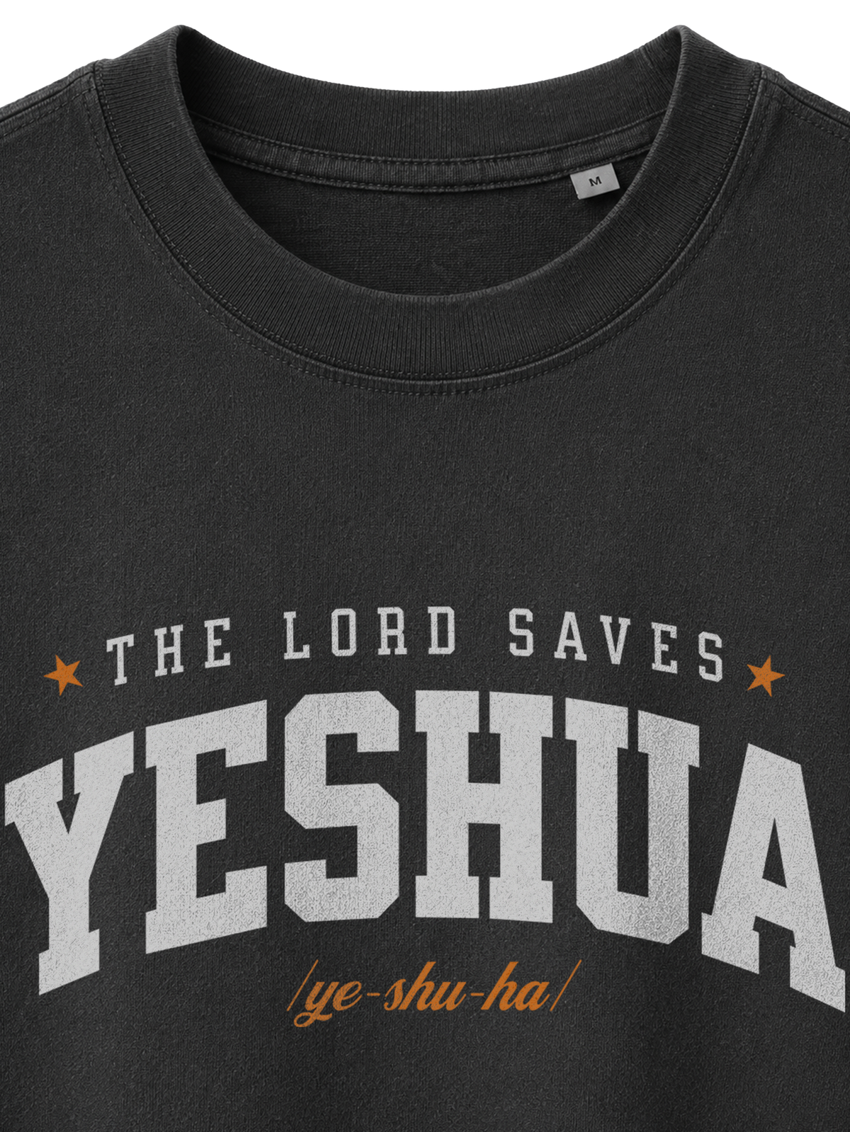 VINTAGE RELAXED FIT T-SHIRT YESHUA - black-rock-front-close-1.png - 6