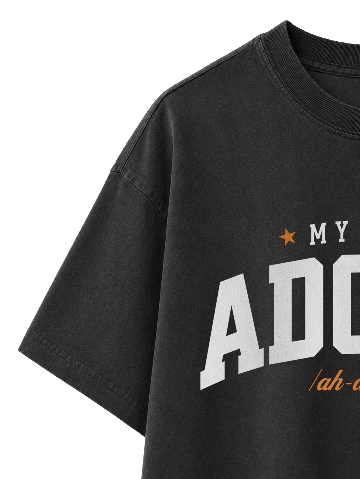 VINTAGE RELAXED FIT T-SHIRT ADONAI - black-rock-front-close-2.png - 3
