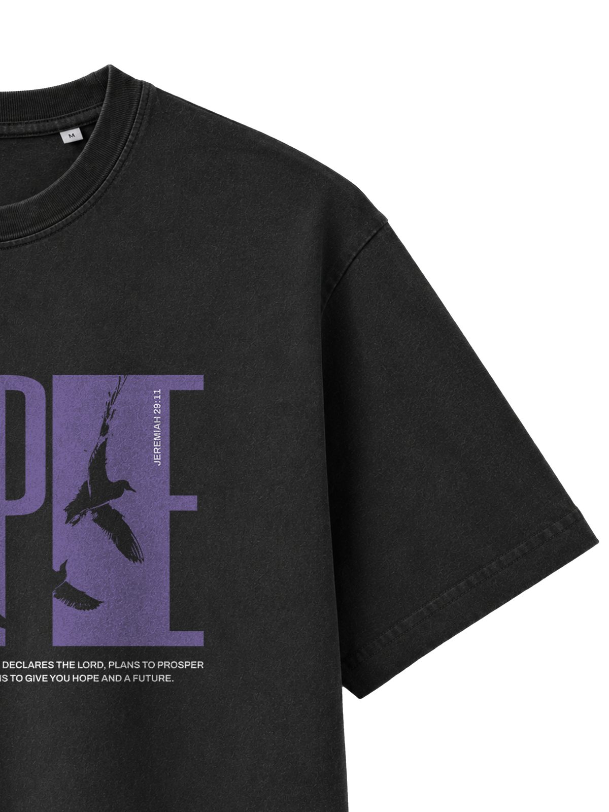 VINTAGE RELAXED FIT T-SHIRT HOPE - black-rock-front-close-3.png - 3