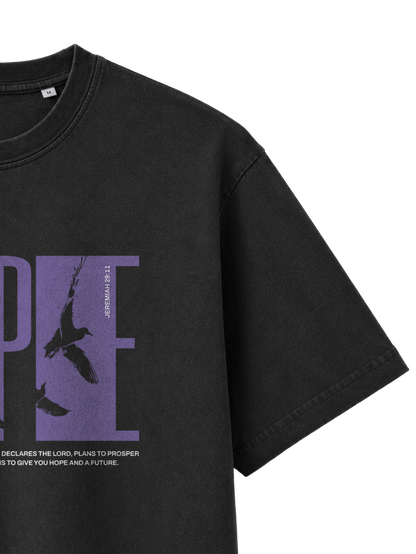 VINTAGE RELAXED FIT T-SHIRT HOPE - black-rock-front-close-3.png - 3