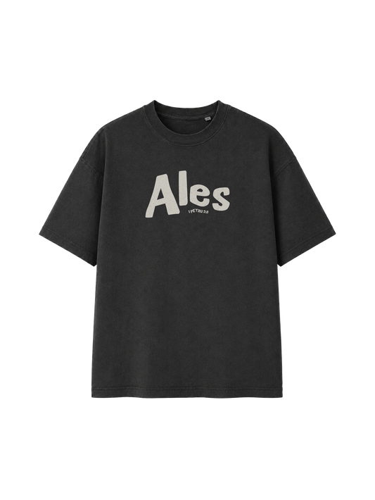 VINTAGE RELAXED FIT T-SHIRT ALES - black-rock-front.png - 1