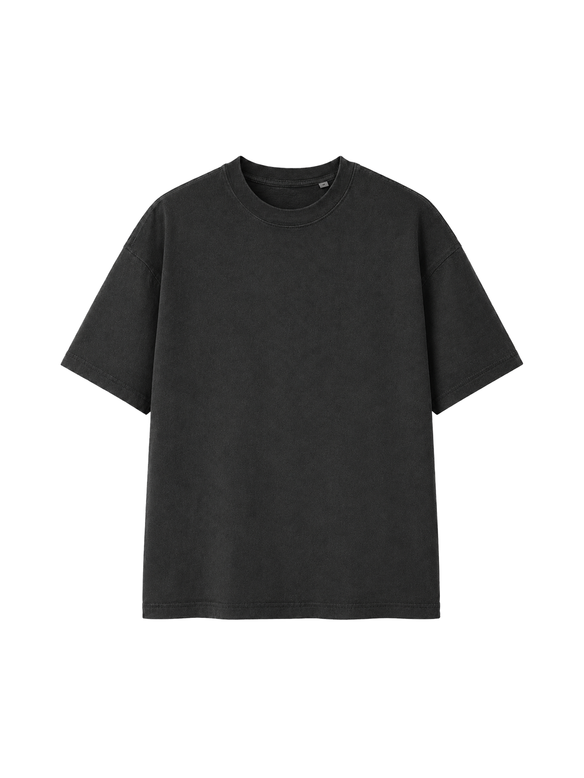 VINTAGE RELAXED FIT T-SHIRT FAITH CAN MOVE MOUNTAINS - black-rock-front.png - 4