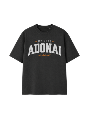VINTAGE RELAXED FIT T-SHIRT ADONAI - black-rock-front.png - 1