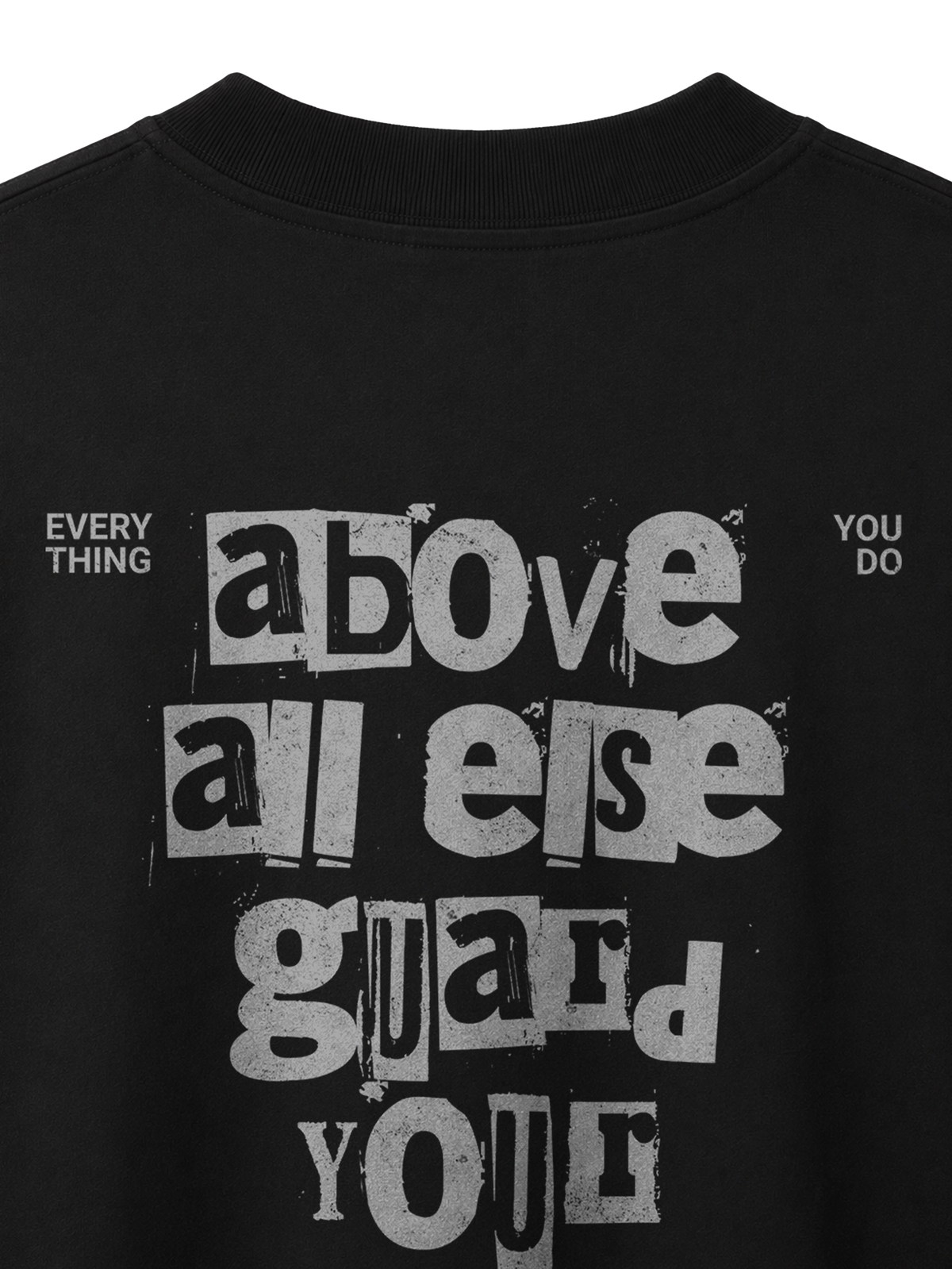 OVERSIZED T SHIRT GUARD YOUR HEART - blaster-black-back-close-1.png - 2