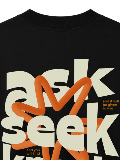 OVERSIZED T-SHIRT ASK SEEK KNOCK - blaster-black-back-close-1.png - 4