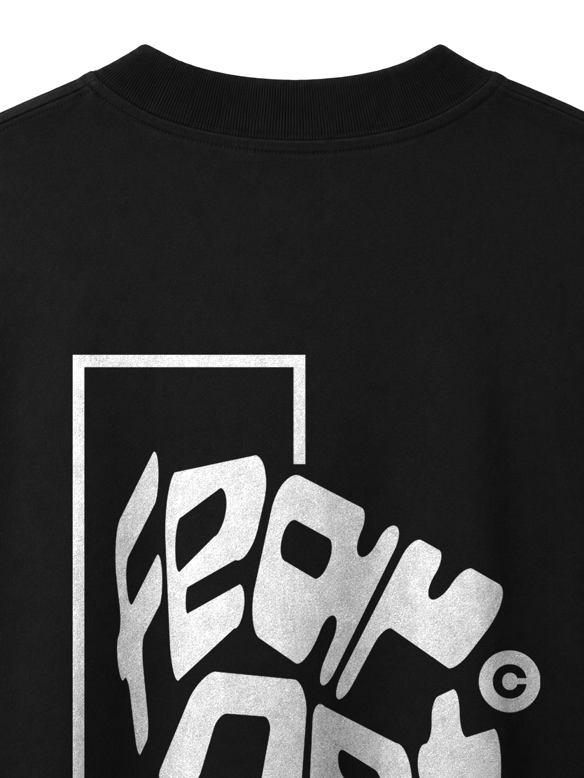 OVERSIZED T SHIRT FEAR NOT BOLD - blaster-black-back-close-1.png - 2