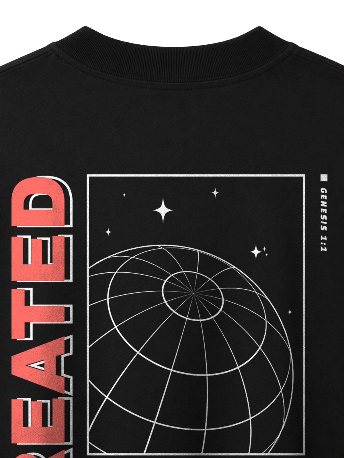 OVERSIZED T SHIRT CREATED BY GOD - blaster-black-back-close-1.png - 2