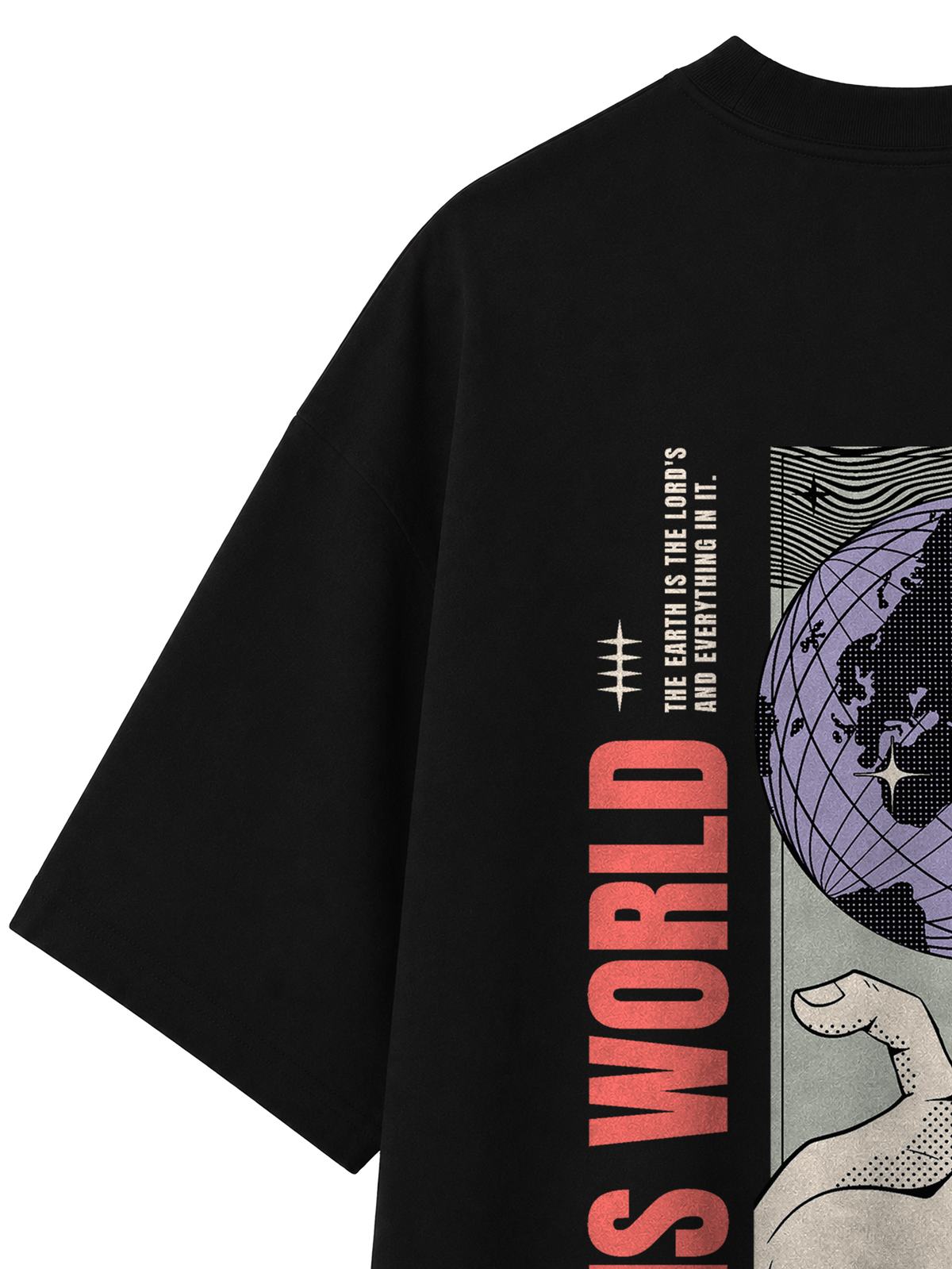 OVERSIZED T SHIRT HIS WORLD - blaster-black-back-close-2.png - 3
