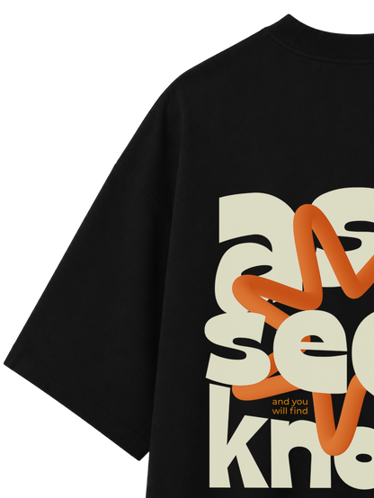 OVERSIZED T-SHIRT ASK SEEK KNOCK - blaster-black-back-close-2.png - 5