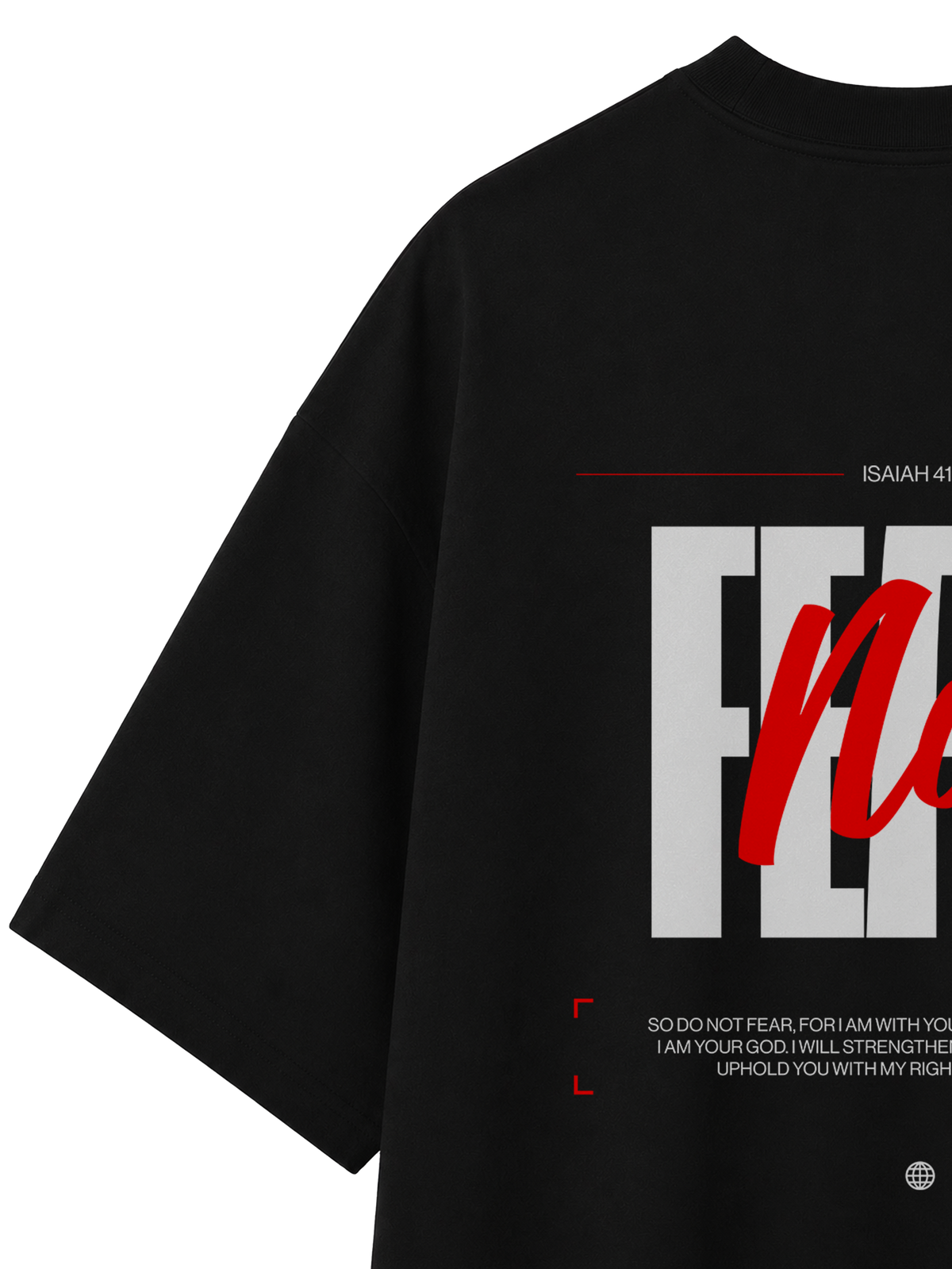 OVERSIZED T SHIRT FEAR NOT - blaster-black-back-close-2.png - 3