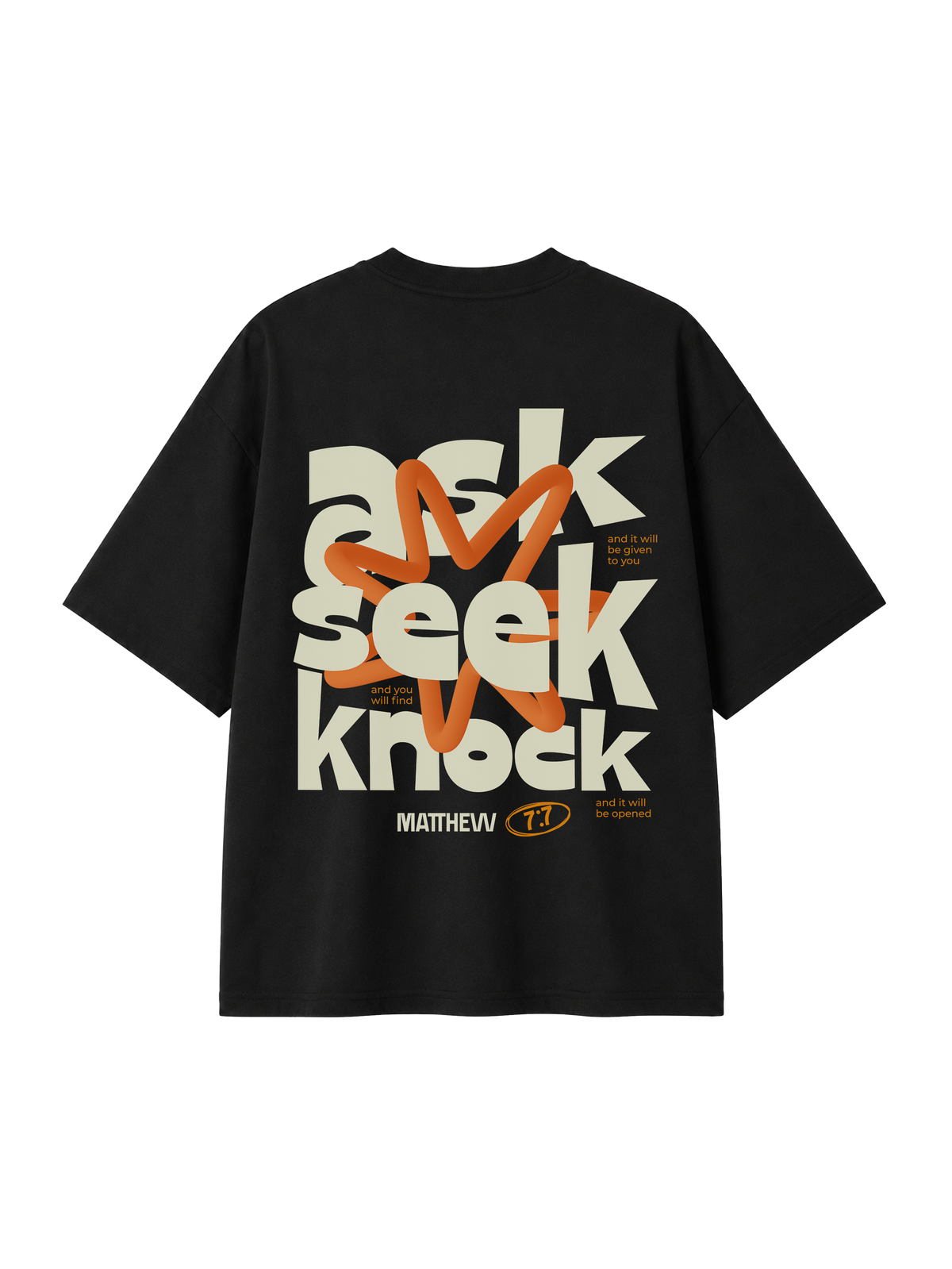 OVERSIZED T-SHIRT ASK SEEK KNOCK - blaster-black-back.png - 1