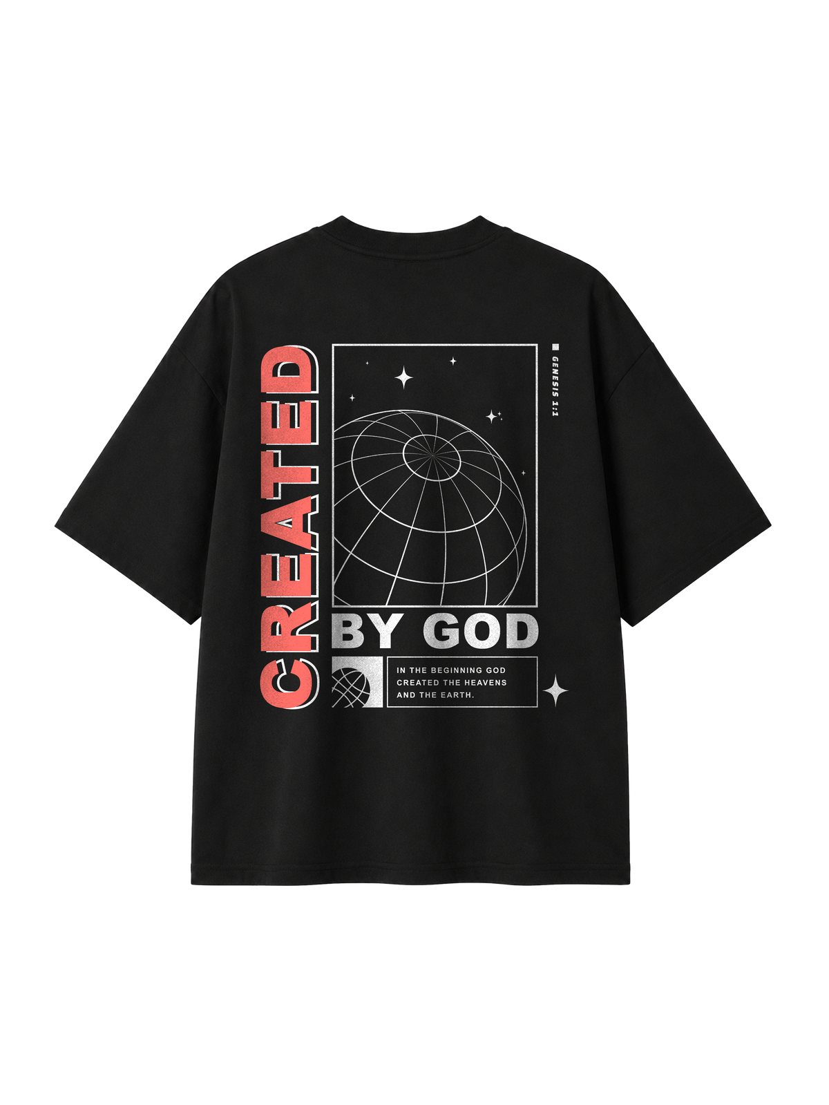 OVERSIZED T SHIRT CREATED BY GOD - blaster-black-back.png - 1