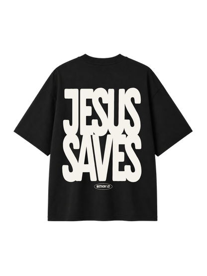 OVERSIZED T SHIRT JESUS SAVES - blaster-black-back.png - 7