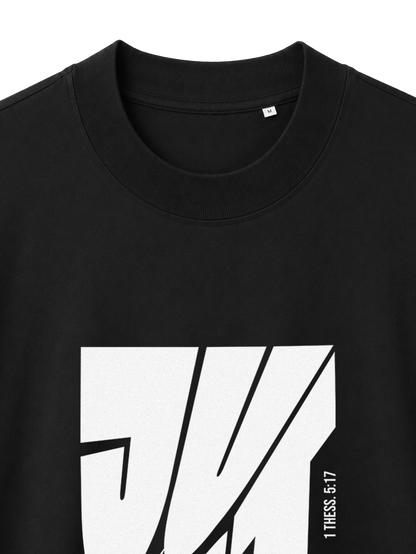 OVERSIZED T SHIRT JUST PRAY - blaster-black-front-close-1.png - 2