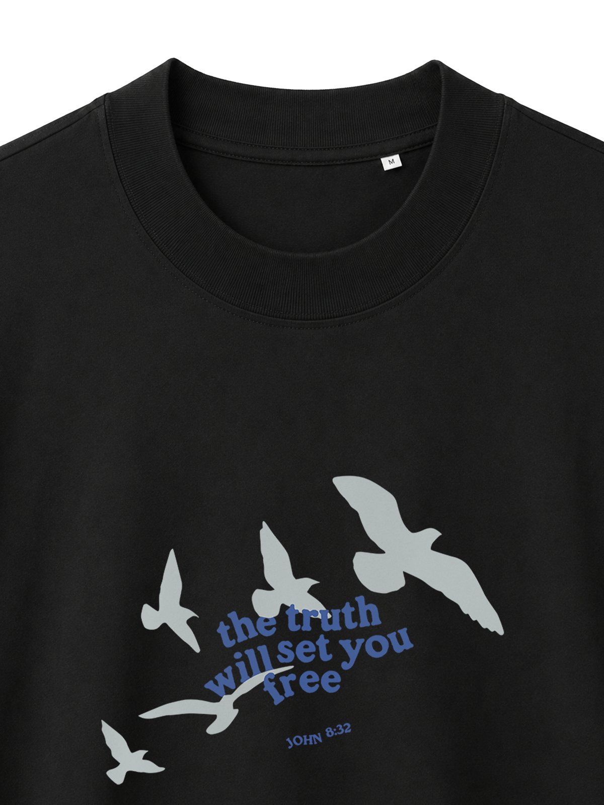 OVERSIZED T-SHIRT TRUTH WILL SET YOU FREE - blaster-black-front-close-1.png - 6