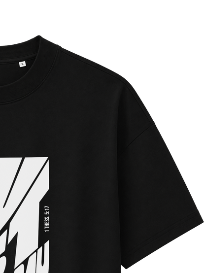 OVERSIZED T SHIRT JUST PRAY - blaster-black-front-close-3.png - 3