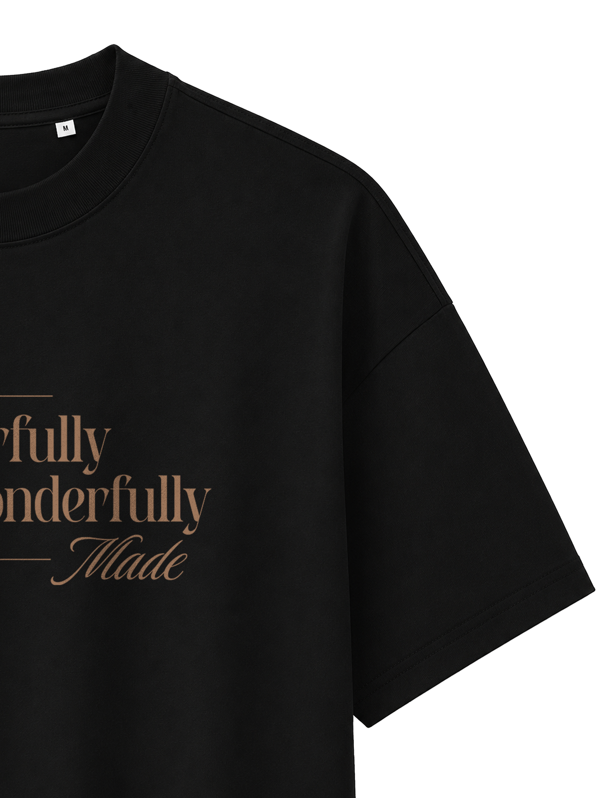 OVERSIZED T-SHIRT YOU ARE FEARFULLY AND WONDERFULLY MADE - blaster-black-front-close-3.png - 7