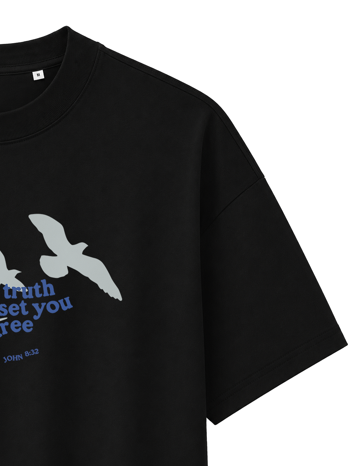 OVERSIZED T-SHIRT TRUTH WILL SET YOU FREE - blaster-black-front-close-3.png - 7