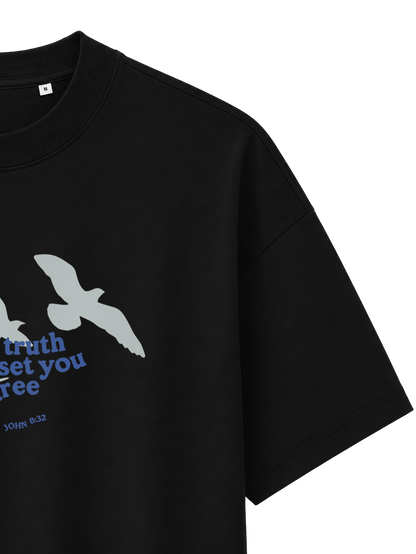 OVERSIZED T-SHIRT TRUTH WILL SET YOU FREE - blaster-black-front-close-3.png - 7