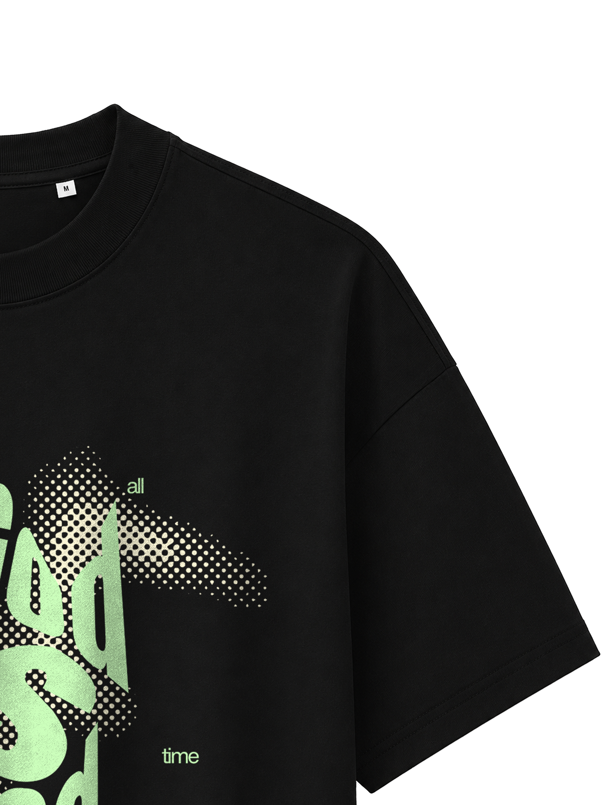 OVERSIZED T SHIRT GOD IS GOOD - blaster-black-front-close-3.png - 3