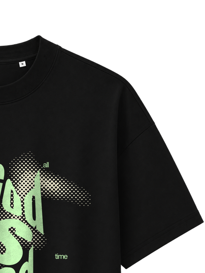 OVERSIZED T SHIRT GOD IS GOOD - blaster-black-front-close-3.png - 3