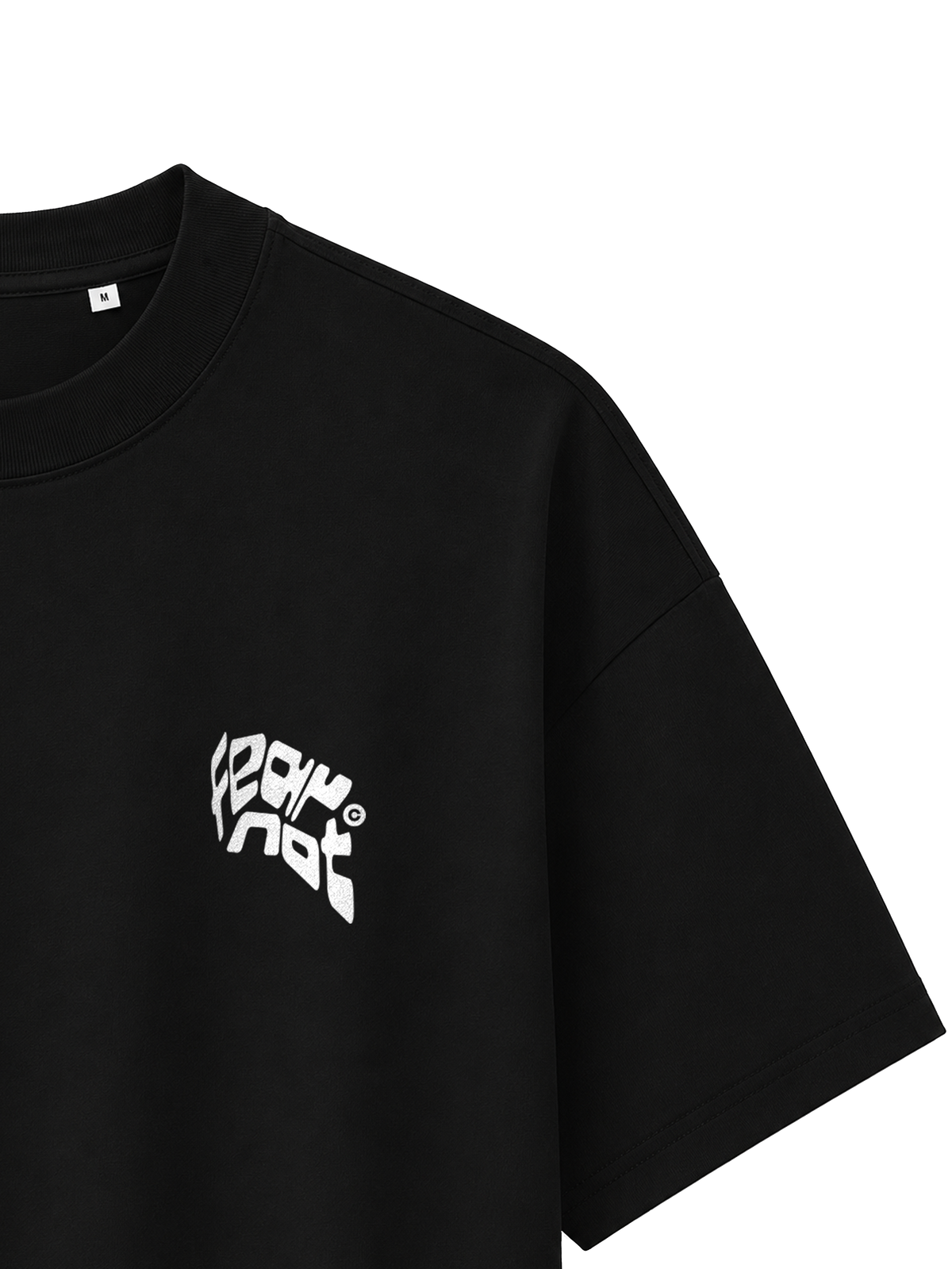 OVERSIZED T SHIRT FEAR NOT BOLD - blaster-black-front-close-3.png - 4