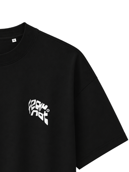 OVERSIZED T SHIRT FEAR NOT BOLD - blaster-black-front-close-3.png - 4