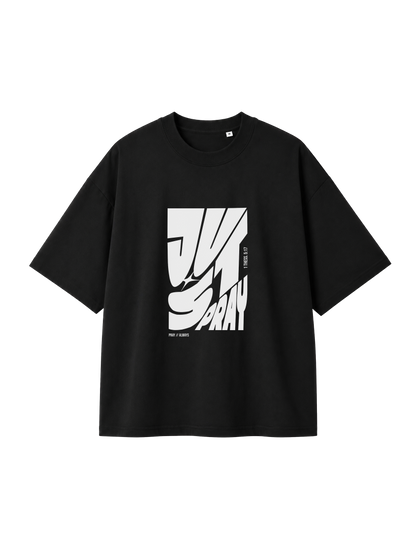 OVERSIZED T SHIRT JUST PRAY - blaster-black-front.png - 1
