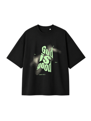 OVERSIZED T SHIRT GOD IS GOOD - blaster-black-front.png - 1