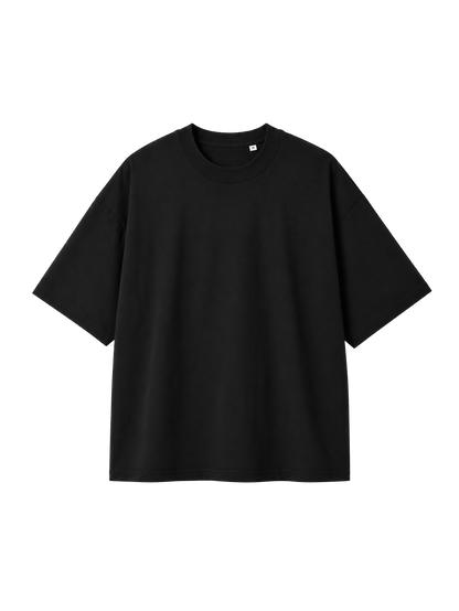 OVERSIZED T SHIRT WALK BY FAITH - blaster-black-front.png - 4