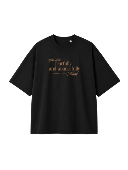 OVERSIZED T-SHIRT YOU ARE FEARFULLY AND WONDERFULLY MADE - blaster-black-front.png - 5