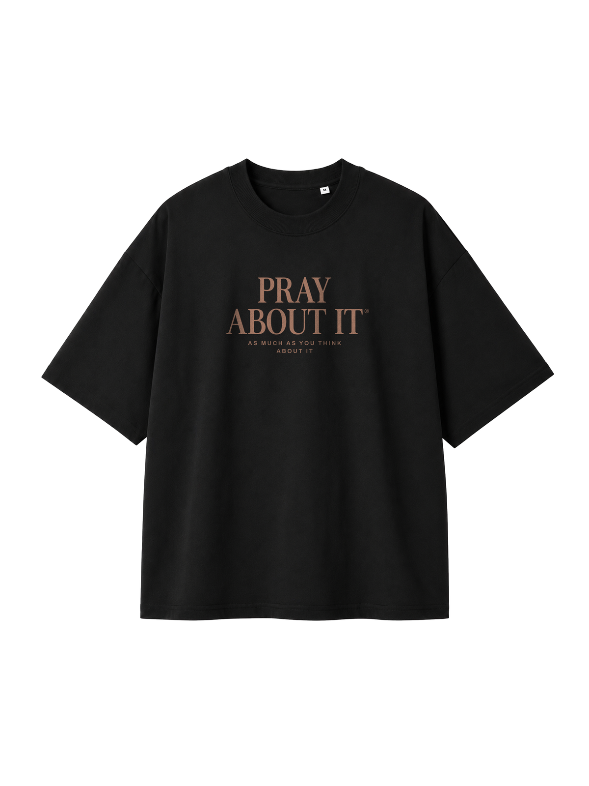 OVERSIZED T-SHIRT PRAY ABOUT IT - blaster-black-front.png - 4