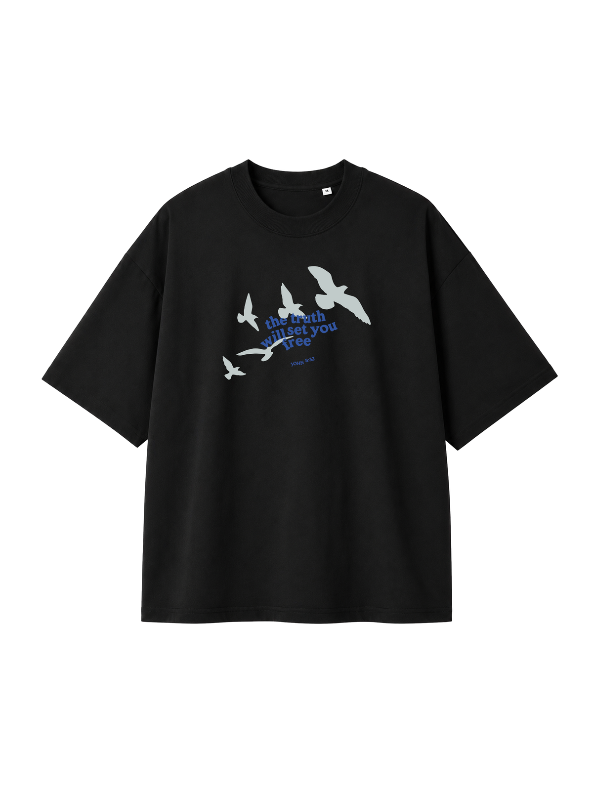 OVERSIZED T-SHIRT TRUTH WILL SET YOU FREE - blaster-black-front.png - 5