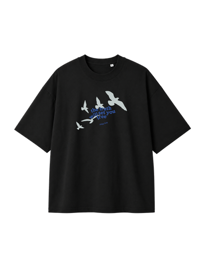 OVERSIZED T-SHIRT TRUTH WILL SET YOU FREE - blaster-black-front.png - 5