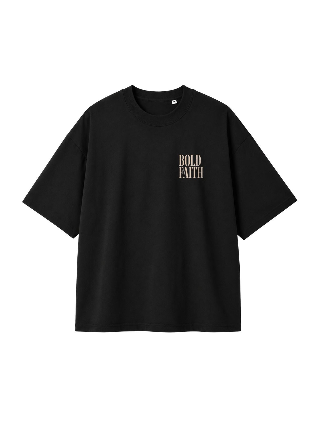 OVERSIZED T SHIRT BOLD FAITH - blaster-black-front.png - 4