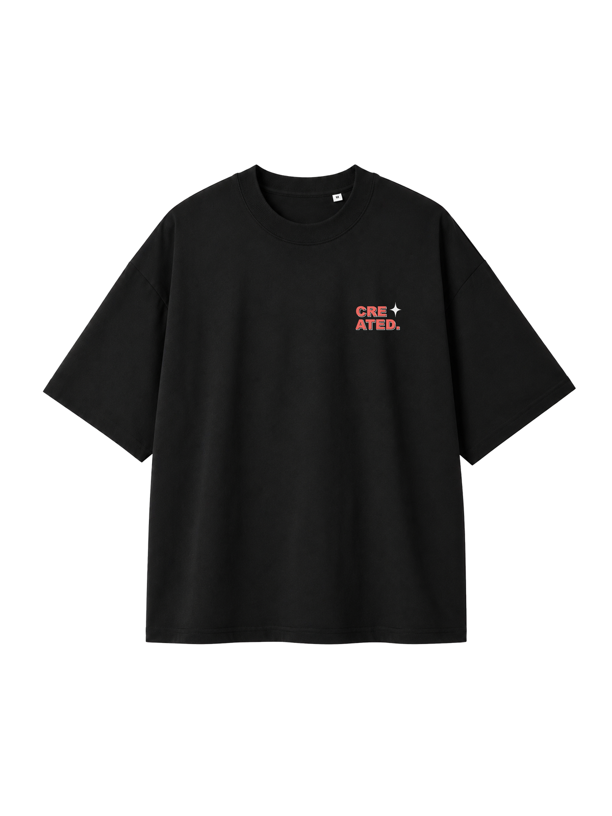 OVERSIZED T SHIRT CREATED BY GOD - blaster-black-front.png - 4