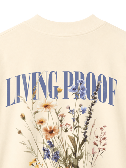 OVERSIZED T-SHIRT LIVING PROOF OF A LOVING GOD - blaster-cream-back-close-1.png - 6