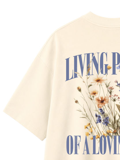OVERSIZED T-SHIRT LIVING PROOF OF A LOVING GOD - blaster-cream-back-close-2.png - 7