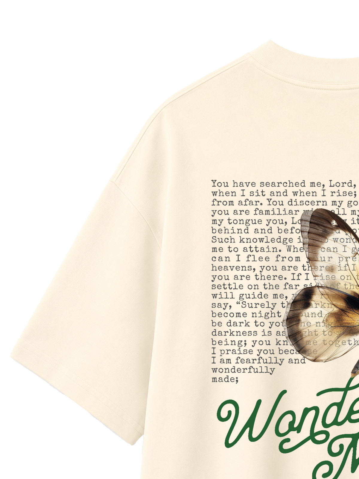 OVERSIZED T SHIRT WONDERFULLY MADE - blaster-cream-back-close-2.png - 8