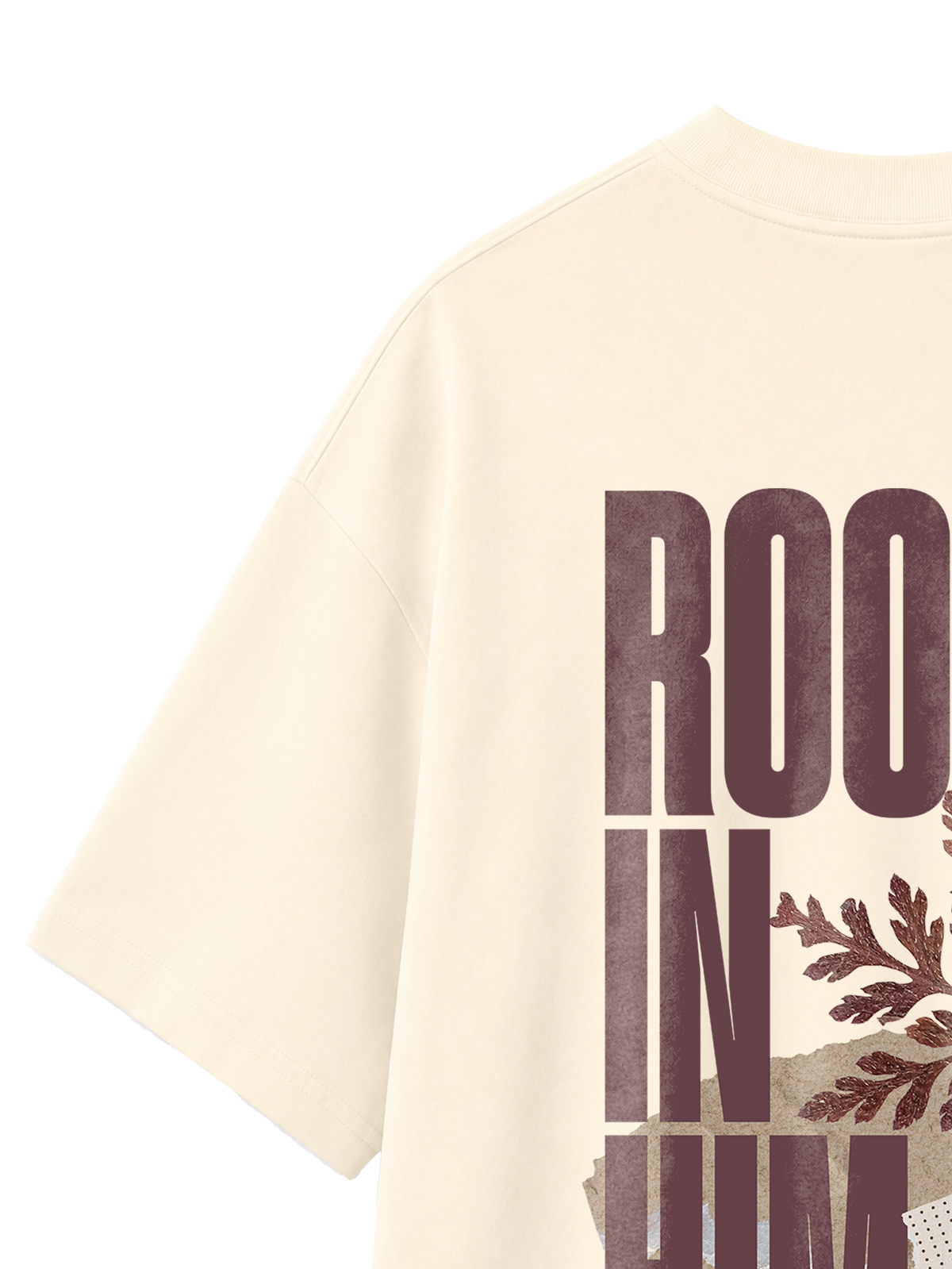 OVERSIZED T SHIRT ROOTED IN HIM - blaster-cream-back-close-2.png - 7