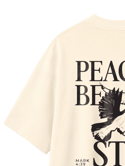 OVERSIZED T SHIRT PEACE BE STILL - blaster-cream-back-close-2.png - 7