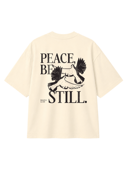 OVERSIZED T SHIRT PEACE BE STILL - blaster-cream-back.png - 5