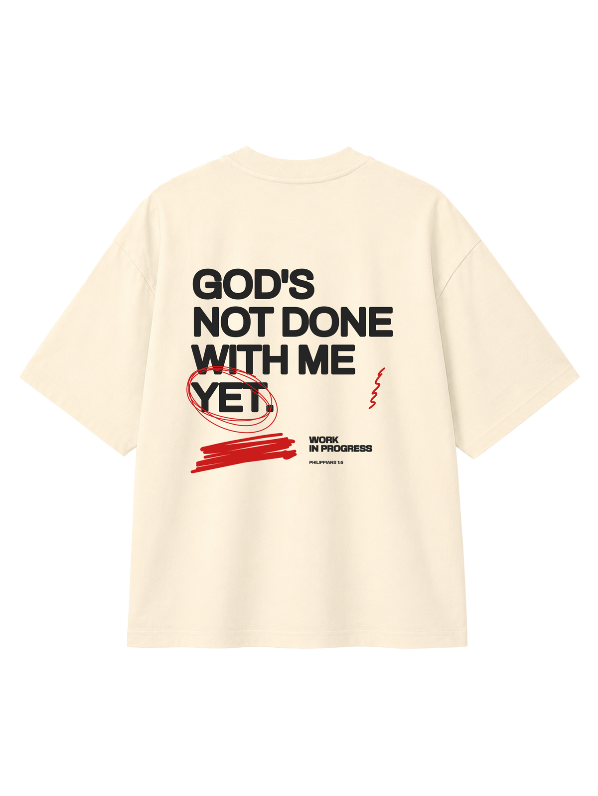 OVERSIZED T SHIRT GODS NOT DONE - blaster-cream-back.png - 6