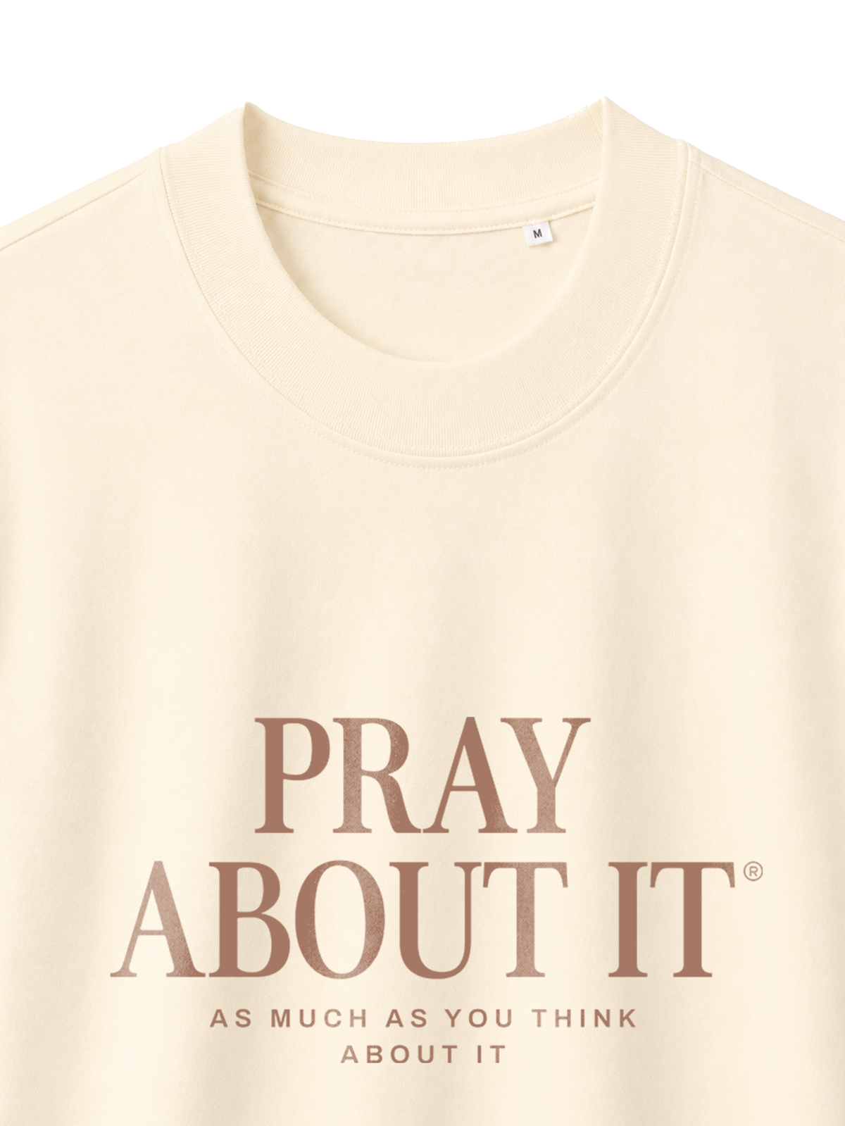 OVERSIZED T-SHIRT PRAY ABOUT IT - blaster-cream-front-close-1.png - 8