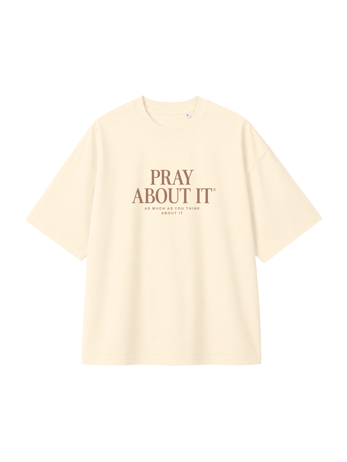 OVERSIZED T-SHIRT PRAY ABOUT IT - blaster-cream-front.png - 7